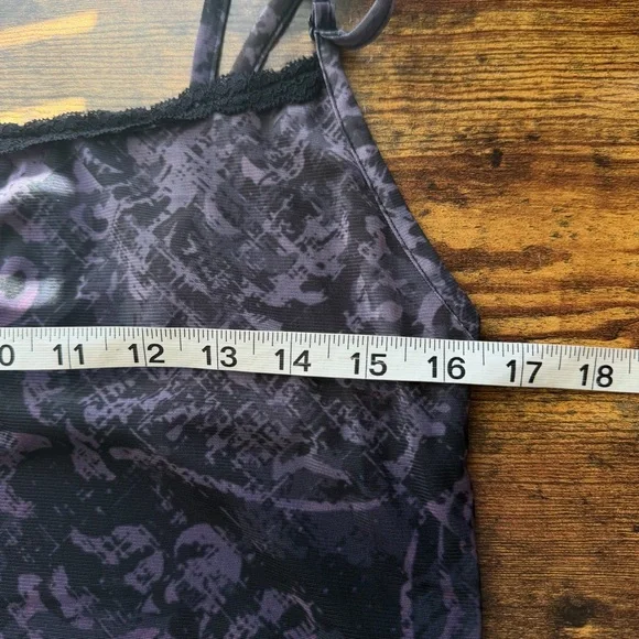 💜Minga London Sheer Mesh Slip Dress Purple Black Grunge Alt Fairy | Size L - Picture 9 of 12